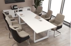 Стол для переговоров Onix Metal-O White